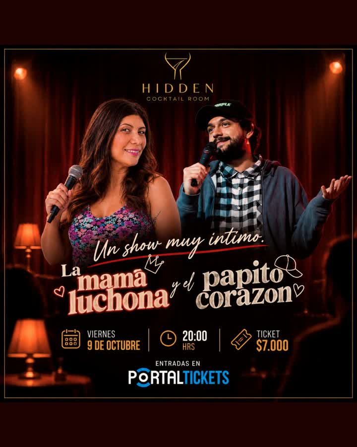Afiche de UN SHOW MUY UNTIMO - LA MAMÁ LUCHONA Y EL PAPITO CORAZÓN EN HIDDEN COCKTAIL ROOM