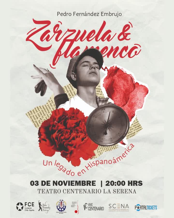 Afiche de PEDRO FERNÁNDEZ EMBRUJO: ZARZUELA & FLAMENCO EN TEATRO CENTENARIO, LA SERENA