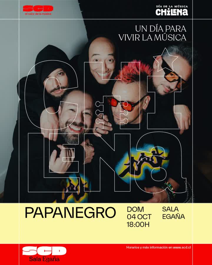 Afiche de PAPANEGRO: DÍA DE LA MÚSICA EN SALA SCD EGAÑA