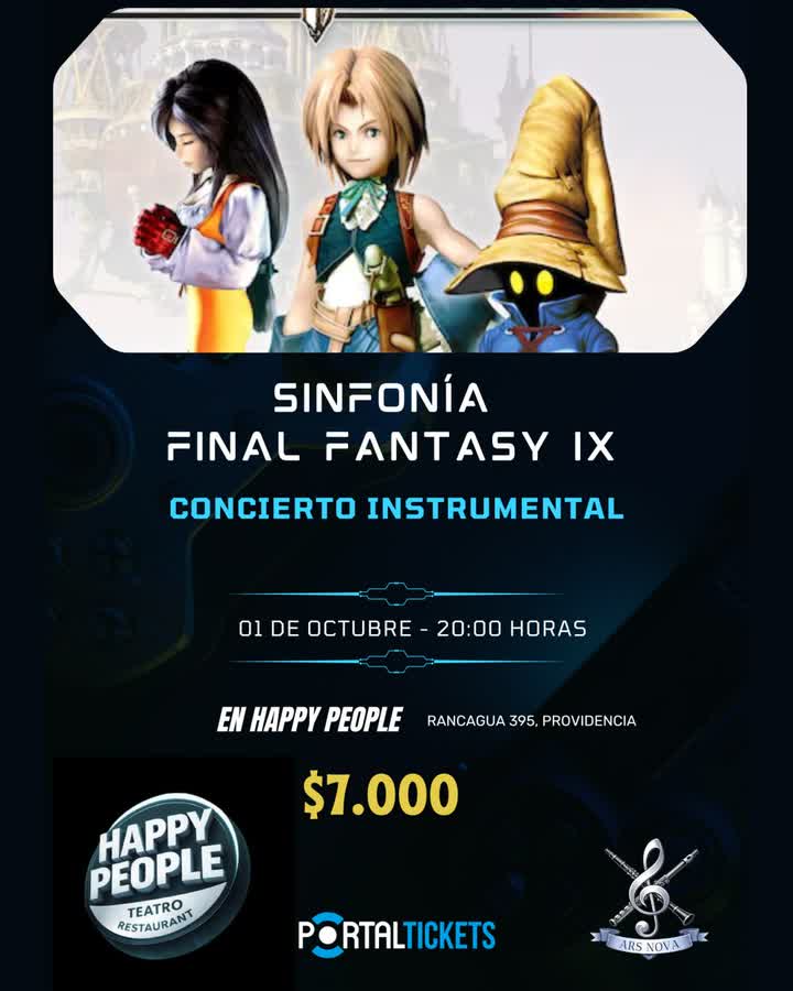 Afiche de FINAL FANTASY IX EN HAPPY PEOPLE