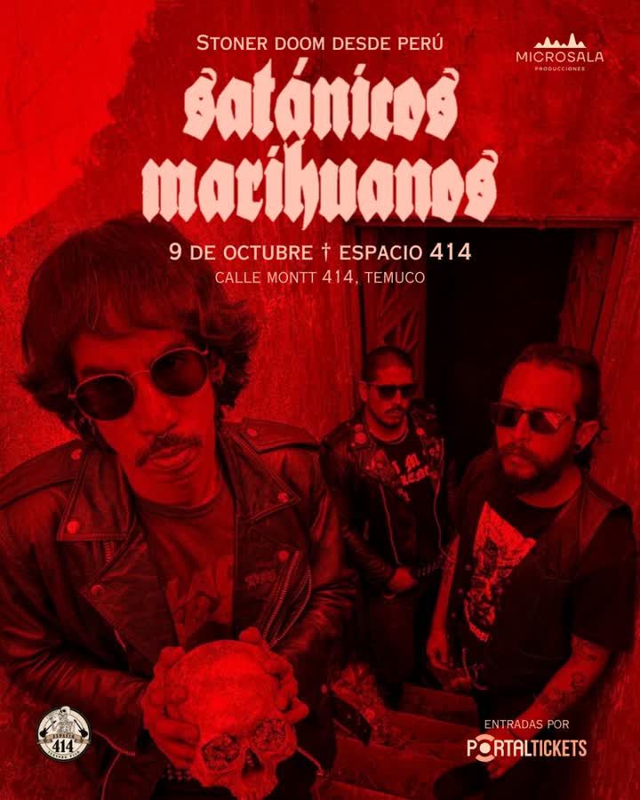 Afiche de STONER DOOM DESDE PERÚ: SATANICOS MARIHUANOS EN ESPACIO 414, TEMUCO
