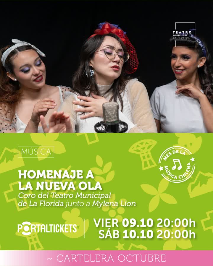 Afiche de HOMENAJE A LA NUEVA OLA - VIERNES 09 DE OCTUBRE EN TEATRO MUNICIPAL DE LA FLORIDA