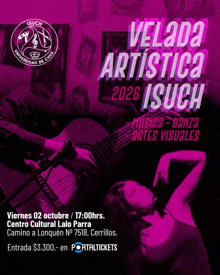 Afiche de VELADA ARTÍSTICA ISUCH SEGUNDO SEMESTRE 2026 EN CENTRO CULTURAL TIO LALO