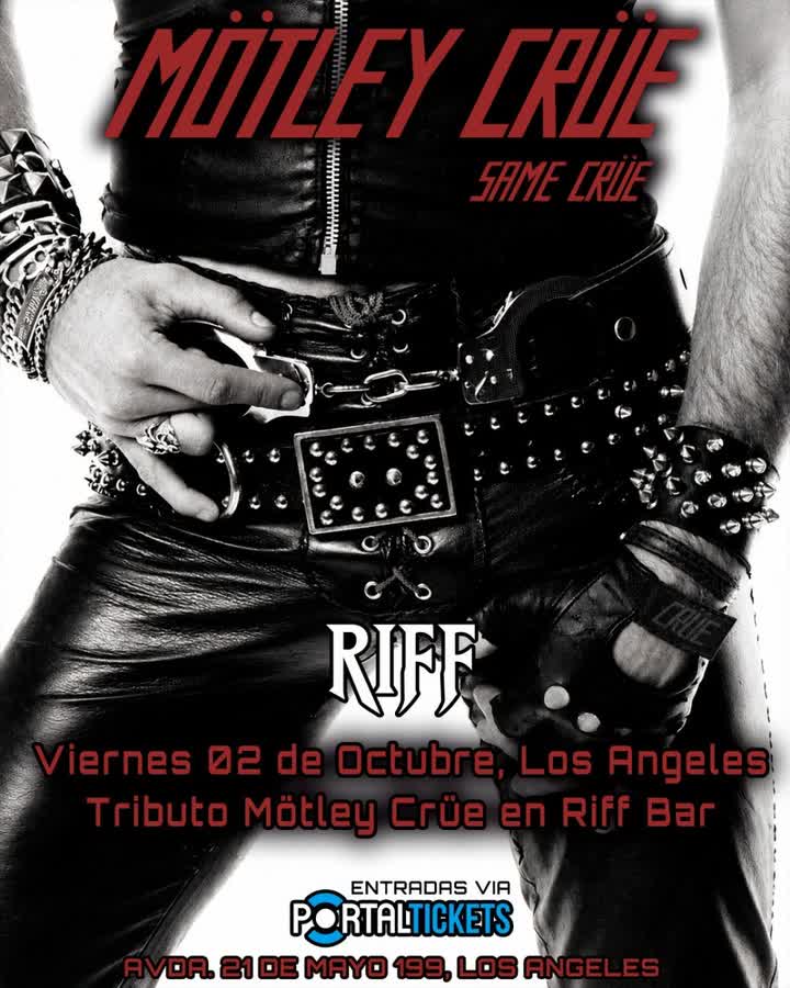 Afiche de SAMECRUE: TRIBUTO A MOTLEY CRUE EN RIFF BAR, LOS ANGELES