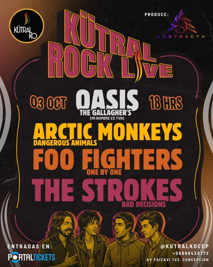 Afiche de KUTRAL ROCK LIVE EN KUTRAL KO, CONCEPCIÓN