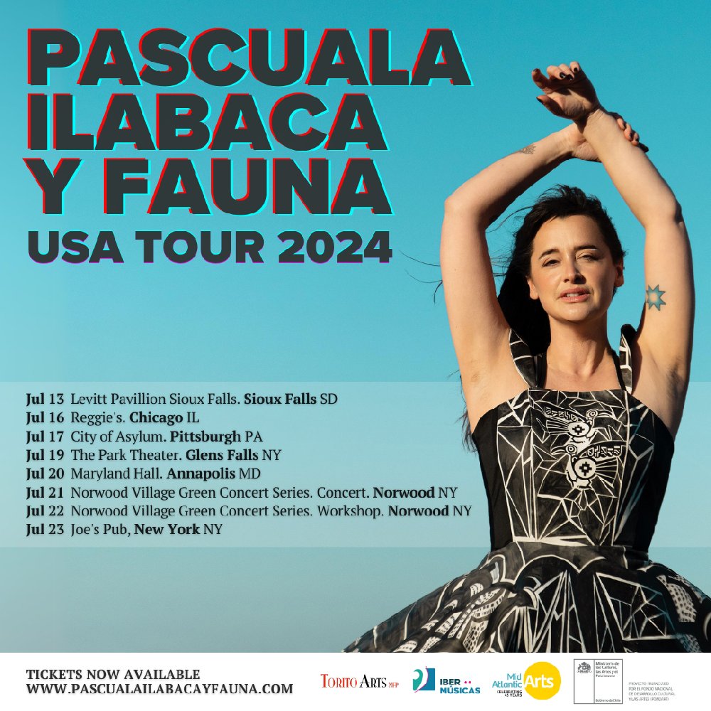Flyer Nota Pascuala Ilabaca y Fauna inicia gira en Estados Unidos.
