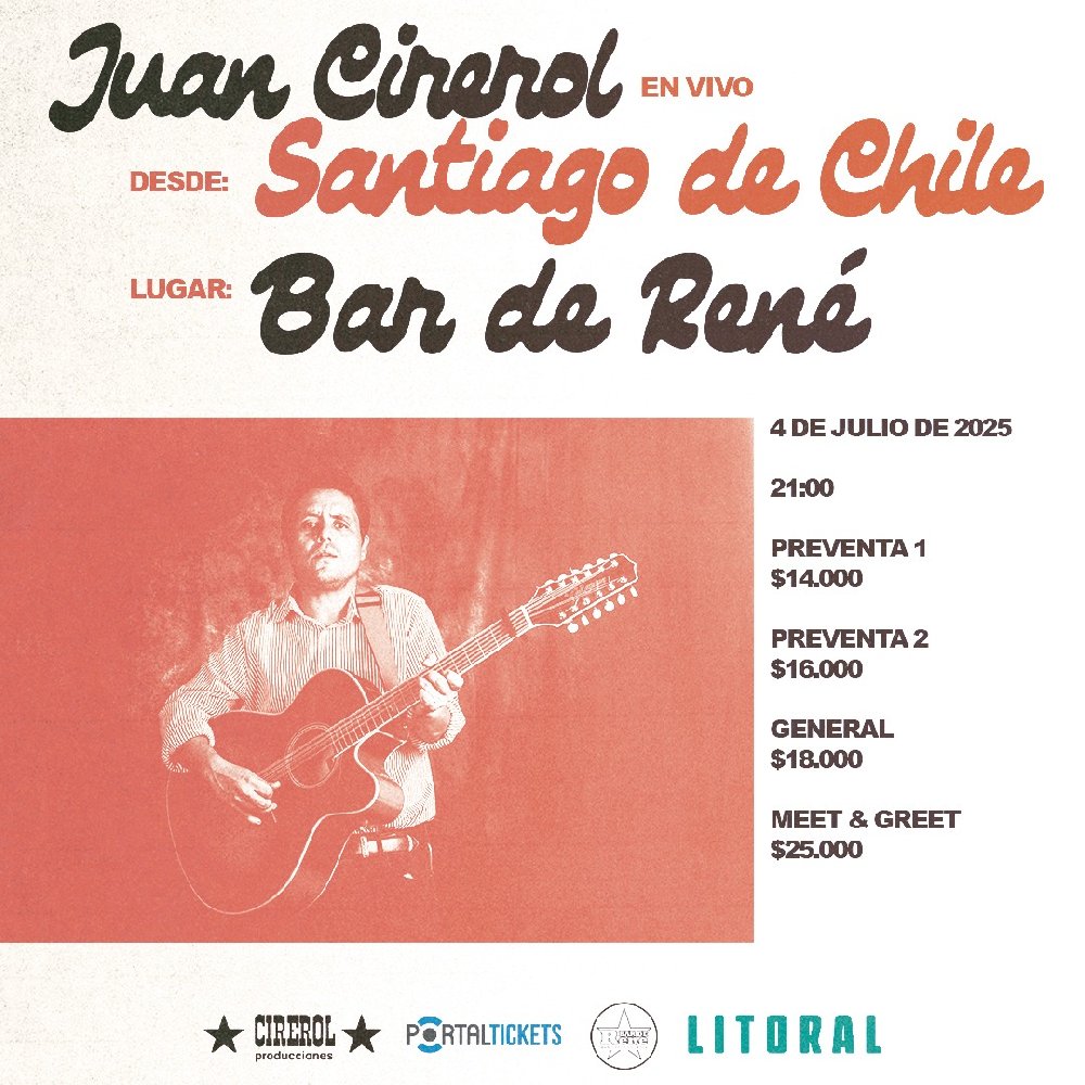 Flyer Nota Juan Cirerol llega a Chile
