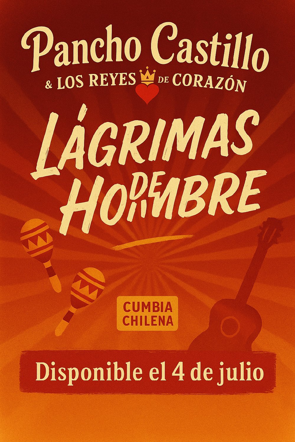 Flyer Nota Pancho Castillo & los Reyes de CORAZÓN "LAGRIMAS DE HOMBRE"