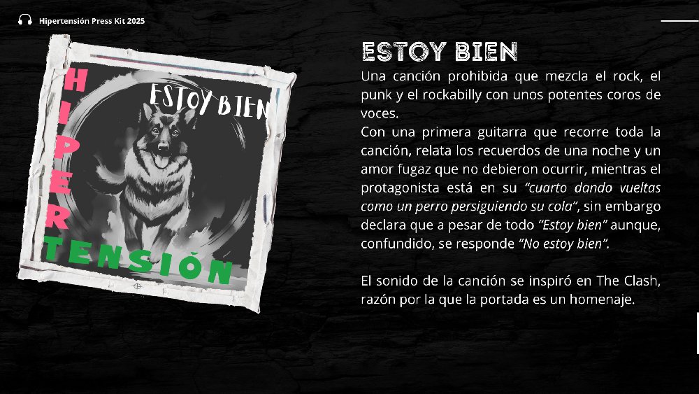 Flyer ¡Ya disponible "Estoy Bien"! ¡el nuevo single de Hipertensión!